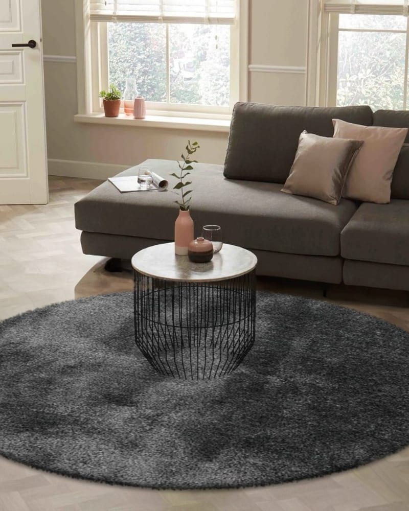 Floorpassion Ross 31 - Rond hoogpolig vloerkleed