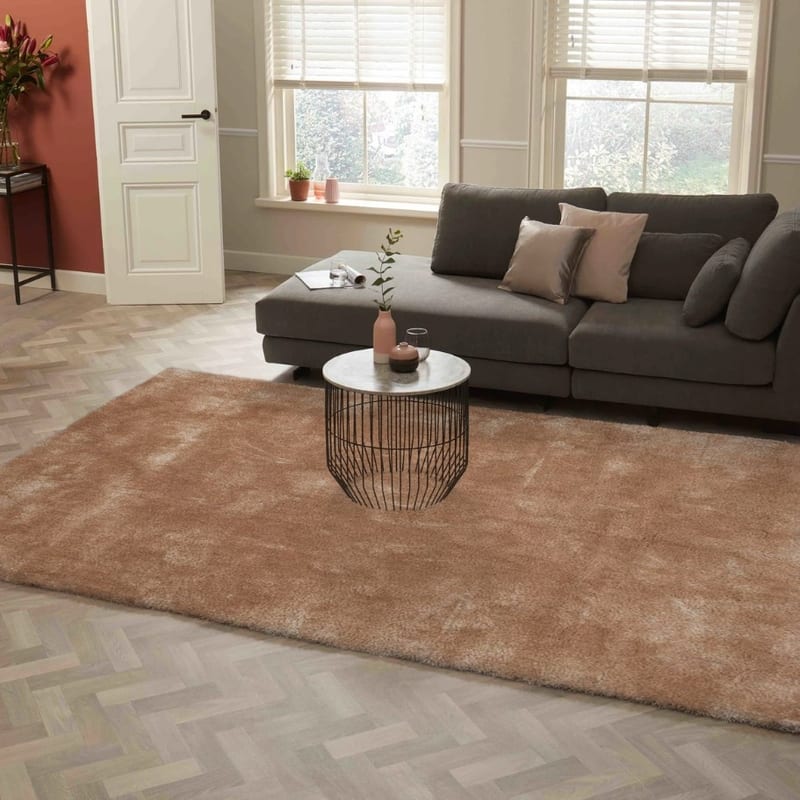 Ross 13 - Prachtig hoogpolig vloerkleed in beige/bruine kleursamenstelling