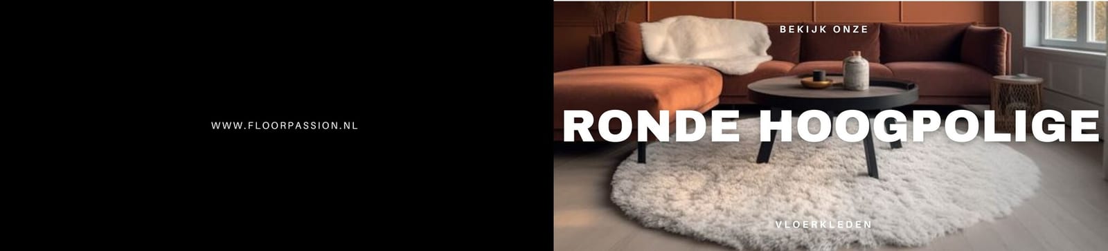 Ronde hoogpolige vloerkleden