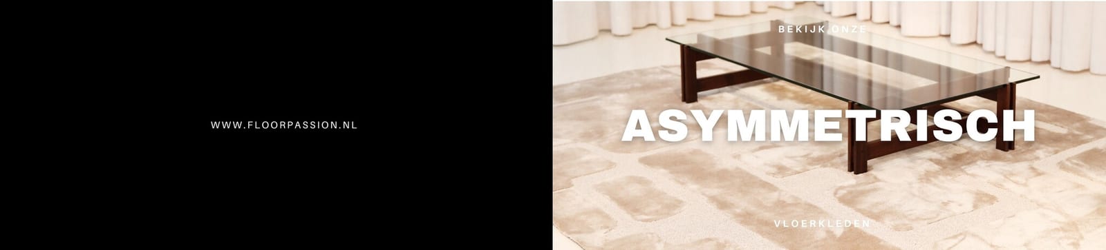 Asymmetrische vloerkleden