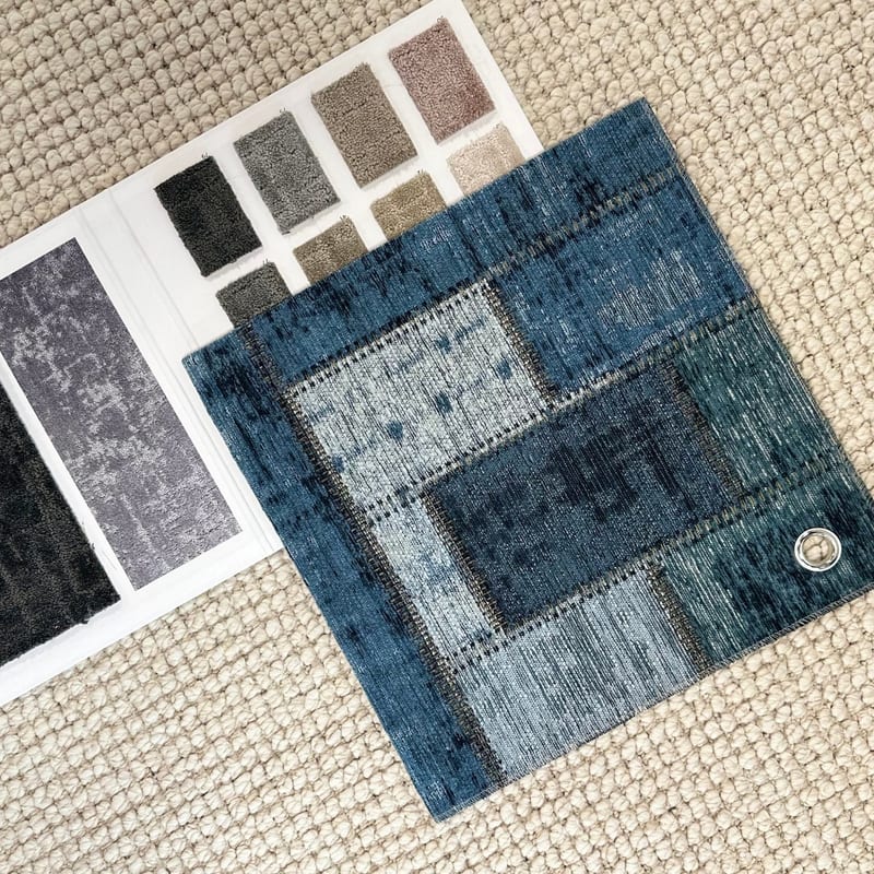 Enzo 36 - Prachtig vintage vloerkleed met Donkerblauwe garen