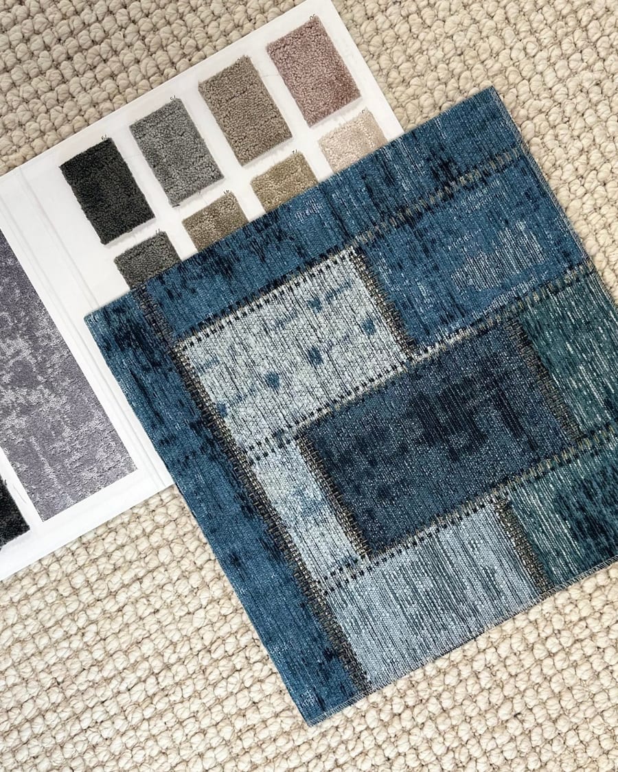 Enzo 36 - Prachtig vintage vloerkleed met Donkerblauwe garen