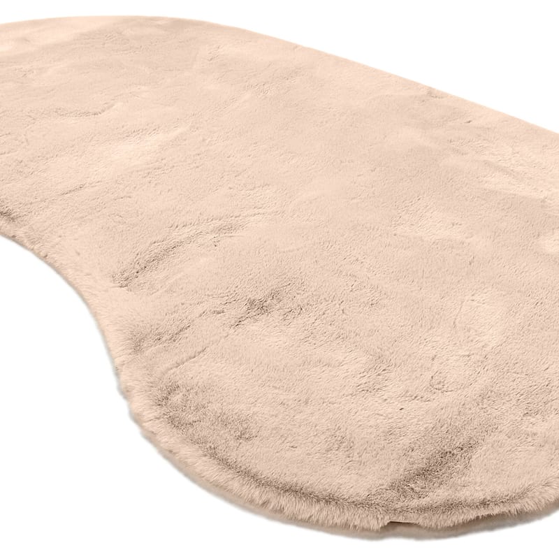 Hampton Soft Cream 12 - hoogpolig vloerkleed in organische vorm
