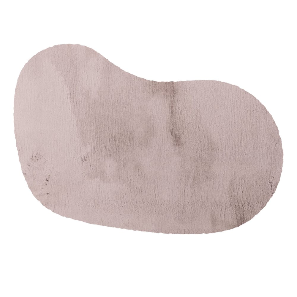 Hampton Mauve Grey 13 - hoogpolig vloerkleed in organische vorm