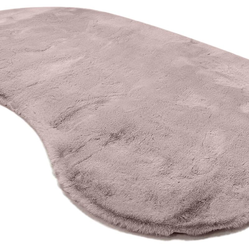 Hampton Mauve Grey 13 - hoogpolig vloerkleed in organische vorm