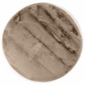 Hampton Mocca 14 - Rond hoogpolig vloerkleed