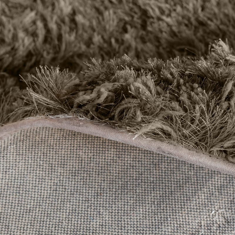 Dime 53- Rond Hoogpolig velours vloerkleed in Platinum Green Grey