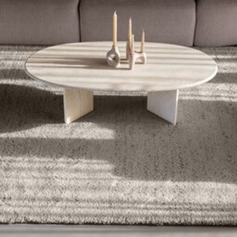 Amerie 16 - Hoogpolig vloerkleed in Taupe