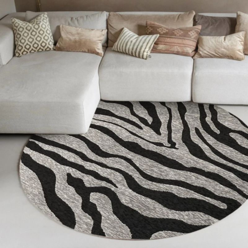 Rond vloerkleed Serengeti Zebra - Floorpassion X Fred