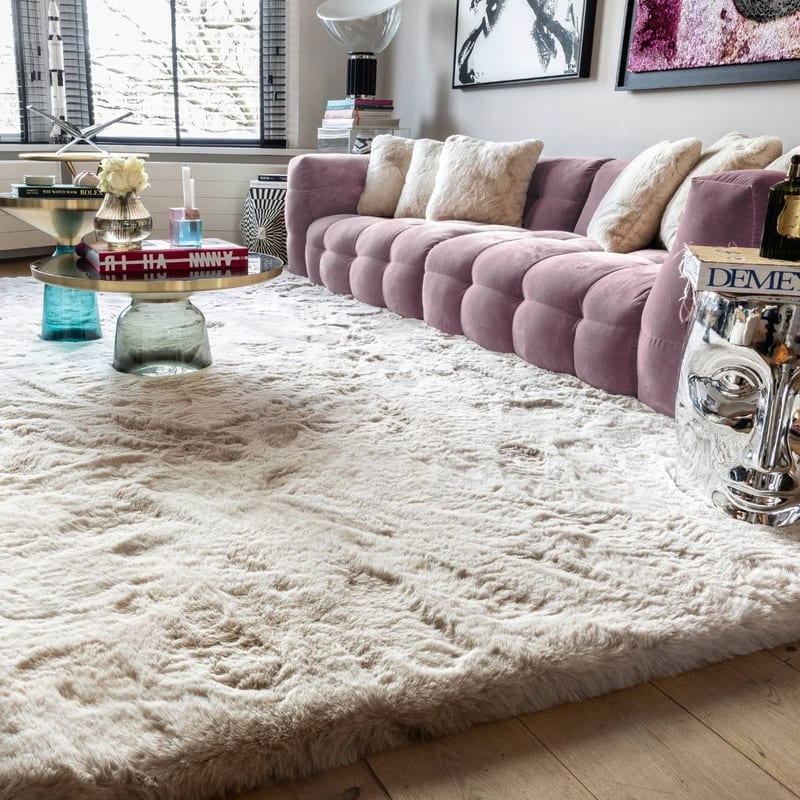 Hampton Soft Cream 12 - Premium zacht hoogpolig vloerkleed