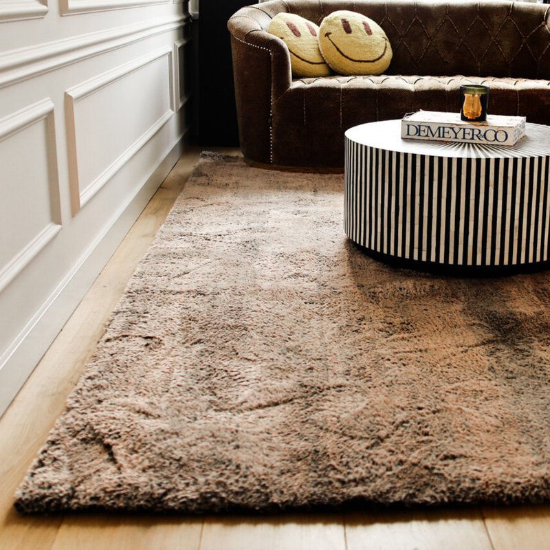 Opulence 18 - Prachtig vloerkleed met zachte touch in taupe-bruine kleur