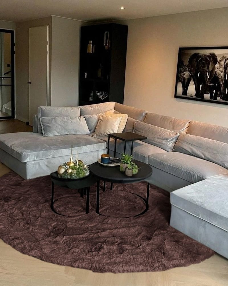 Fred van Leer Hampton Espressobruin 18 - Rond hoogpolig vloerkleed Fred van Leer Hampton Espressobruin 18 - Rond hoogpolig vloerkleed
