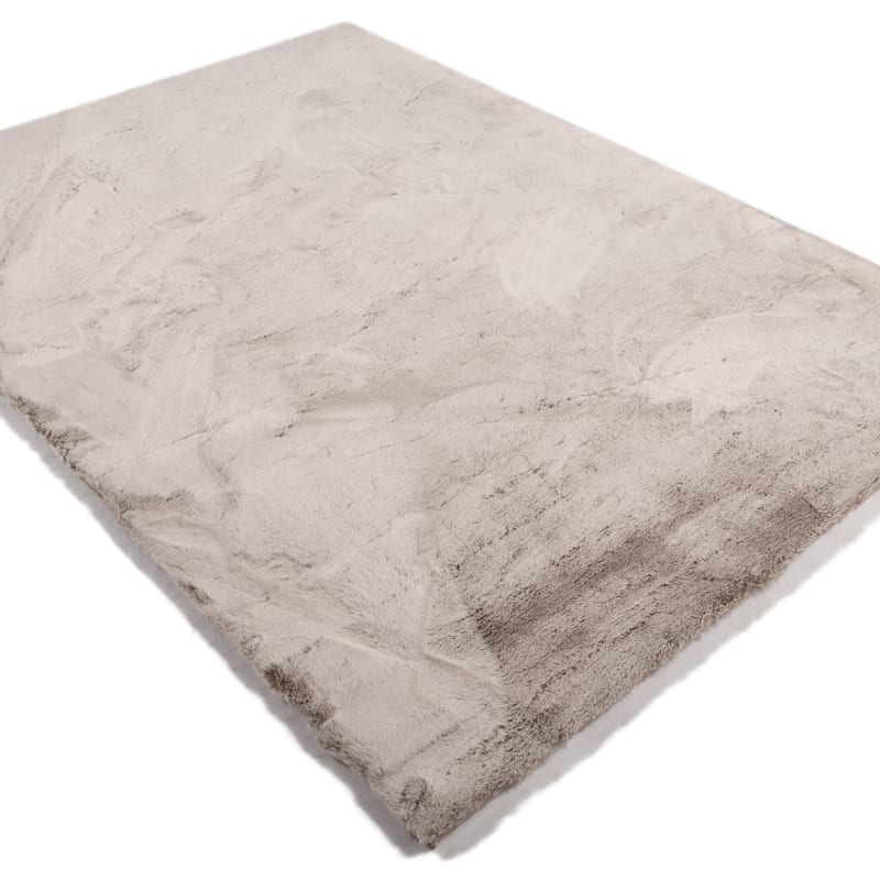 Lupo 13 - Knuffelzacht hoogpolig vloerkleed in elegant beige, met creme puntjes