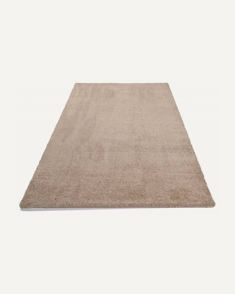 Liv 13 - Ovaal Hoogpolig vloerkleed met Beige tinten