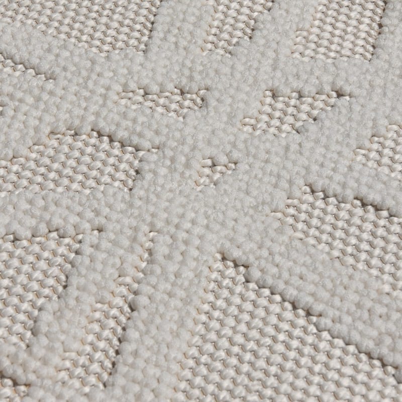 Prestige 10 - Laagpolig rond outdoor vloerkleed in witte kleurstelling