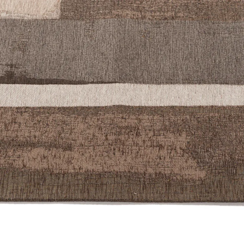 Taco 17 - Uniek vintage vloerkleed met bruine multi kleuren