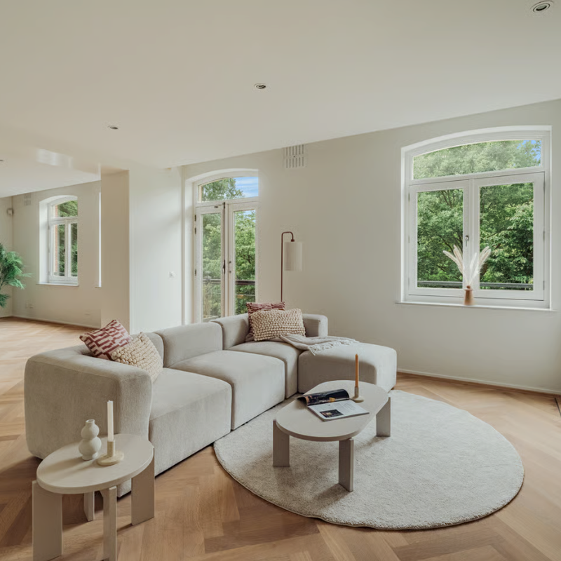 Liv 11 - Rond hoogpolig vloerkleed in zuiver Wit
