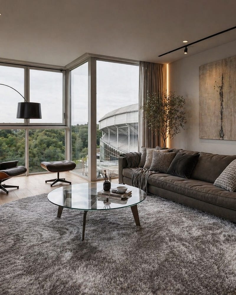 Floorpassion Ross 21 - Rond hoogpolig vloerkleed