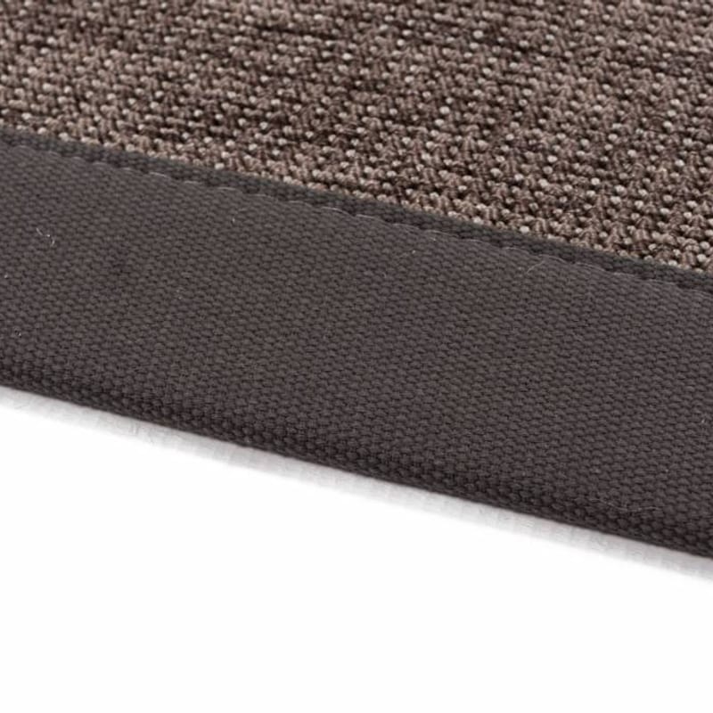 Sisal Outdoor 23 ellips - Sisal vloerkleed voor buiten in antraciet/bruin met donkergrijze band 