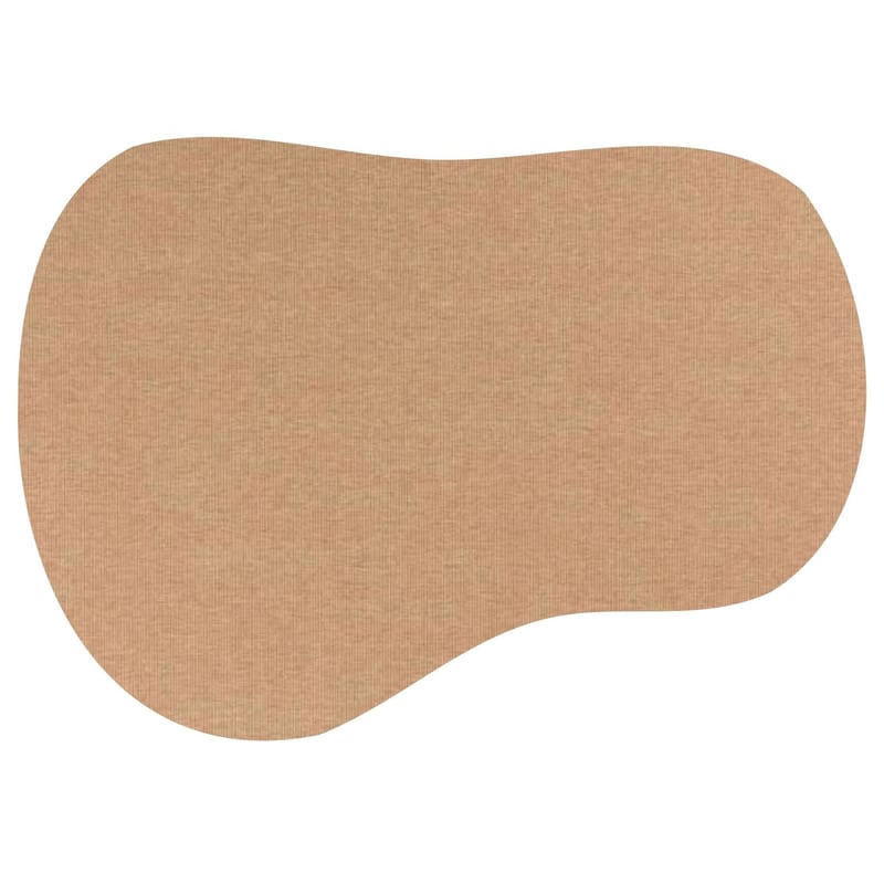 Sisal Outdoor 13 in Bluma vorm - Sisal vloerkleed voor buiten in beige met crème band