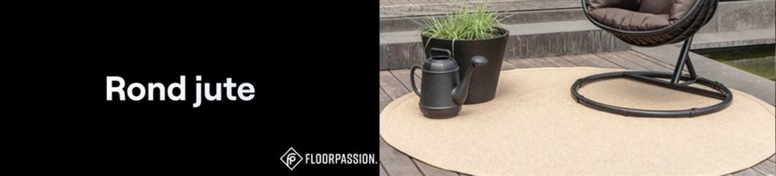 Jute vloerkleed rond