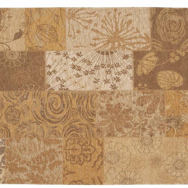 Chatel 13 - Prachtig patchwork vloerkleed in beige kleuren