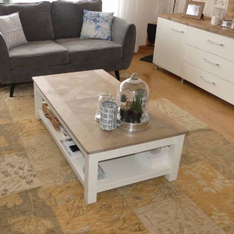Chatel 13 - Prachtig patchwork vloerkleed in beige kleuren