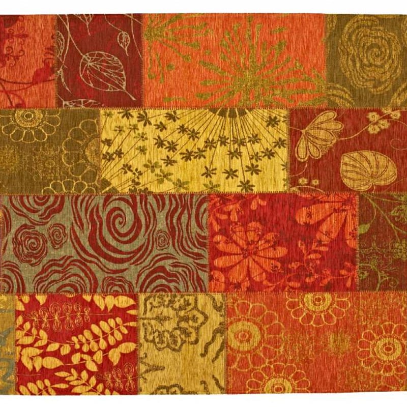 Chatel 99 - Uniek patchwork vloerkleed in multi-kleurstelling