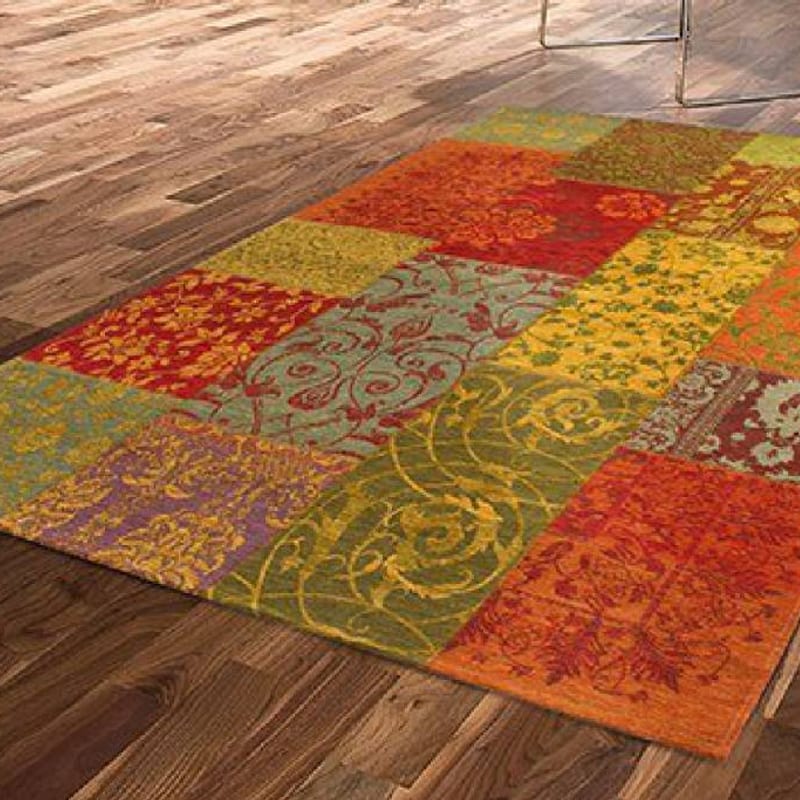Chatel 99 - Uniek patchwork vloerkleed in multi-kleurstelling