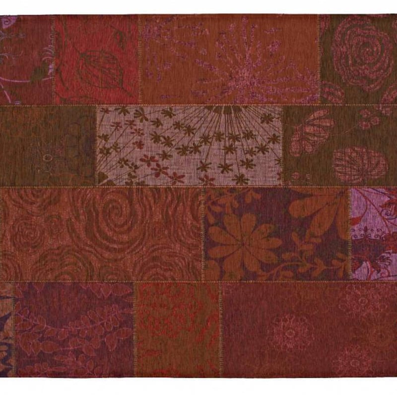 Chatel 48 - Patchwork vloerkleed met prachtig bloemendessin in het paars