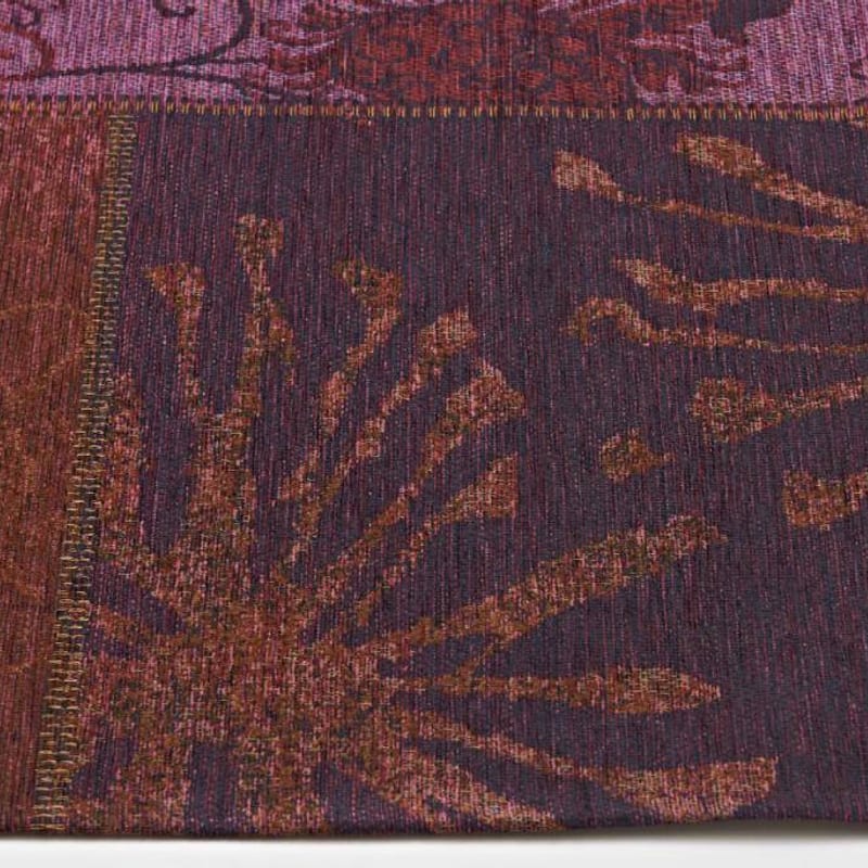 Chatel 48 - Patchwork vloerkleed met prachtig bloemendessin in het paars