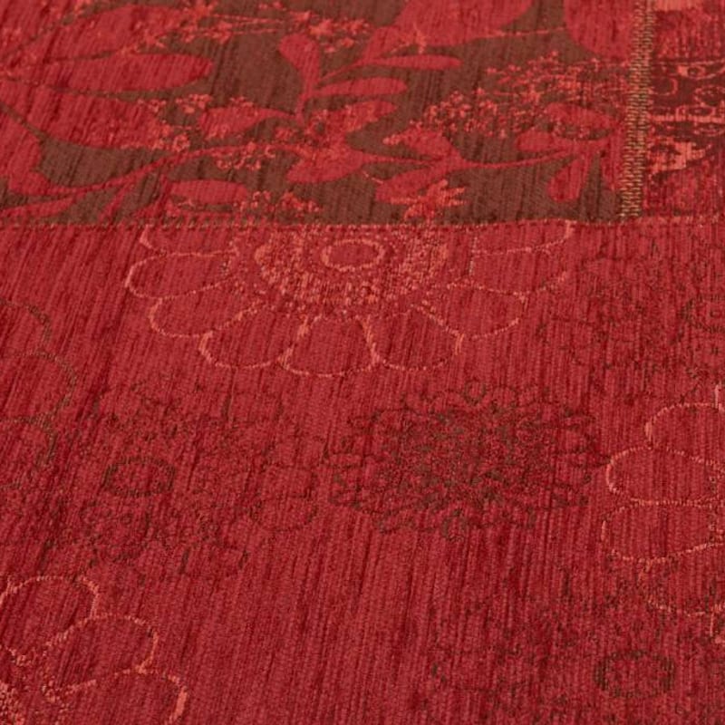 Chatel 46 - Patchwork vloerkleed met prachtig bloemendessin in het rood