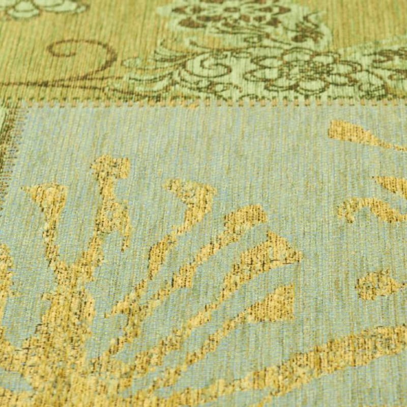 Chatel 54 - Patchwork vloerkleed met prachtig bloemendessin in het groen