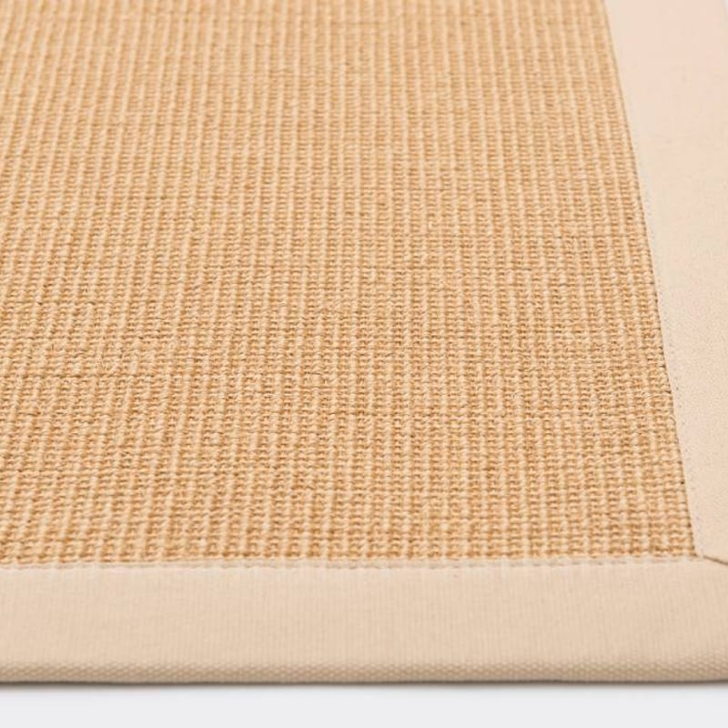 Premium 12 - Prachtig sisal vloerkleed in het beige met crème band