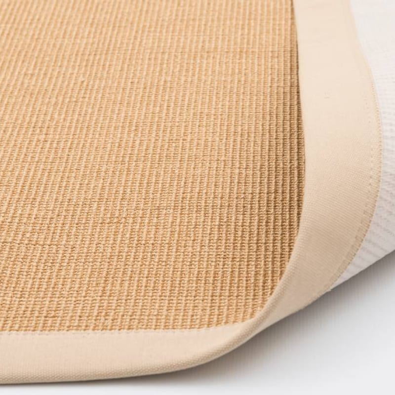 Premium 12 - Prachtig sisal vloerkleed in het beige met crème band