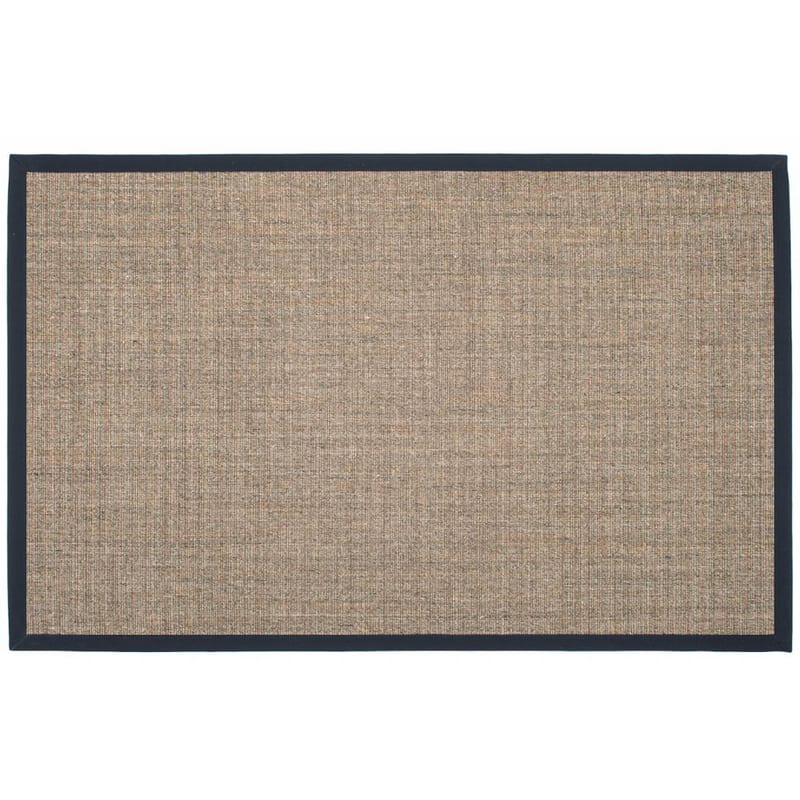 Premium 16 - Prachtig sisal vloerkleed in Naturel met Donkerblauwe band