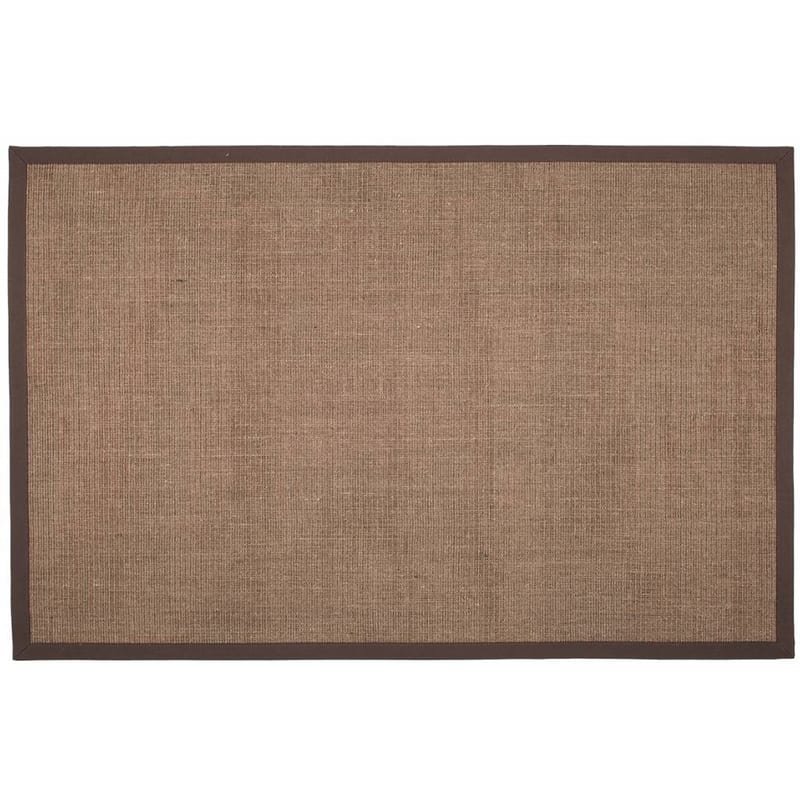 Premium 18 - Prachtig donkerbruin sisal vloerkleed met bijpassende band afwerking