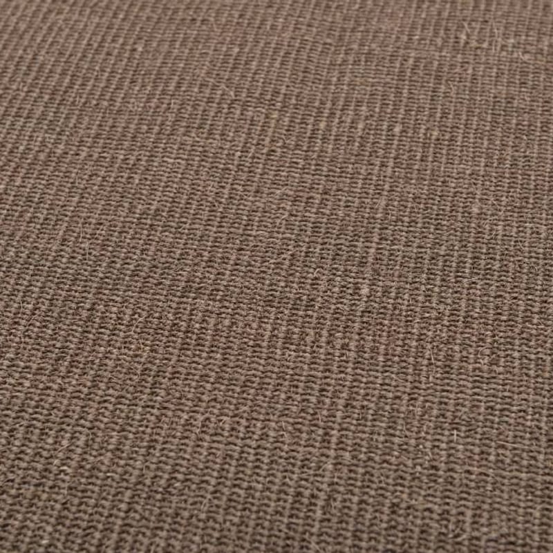 Premium 18 - Prachtig donkerbruin sisal vloerkleed met bijpassende band afwerking