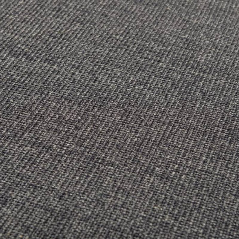 Premium 24 - Sisal vloerkleed in Antraciet met Donkergrijze band.