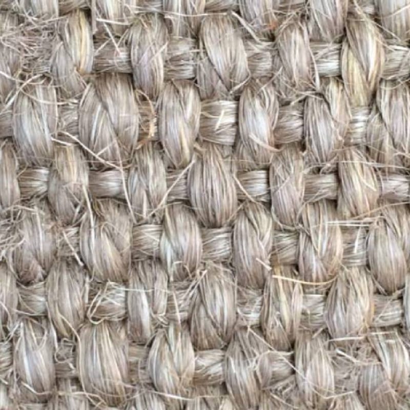 Lago Sisal 21 - Prachtig sisal vloerkleed in het zilvergrijs met taupe band
