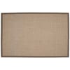 Floorpassion Lago Sisal 21 - Prachtig sisal vloerkleed in het zilvergrijs met taupe band Floorpassion Lago Sisal 21 - Prachtig sisal vloerkleed in het zilvergrijs met taupe band