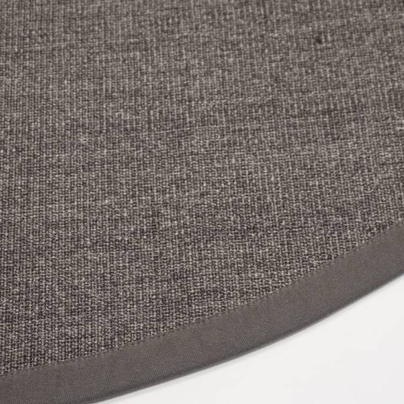 Premium 24 - Rond sisal vloerkleed met fijn geweven structuur in donkergrijs