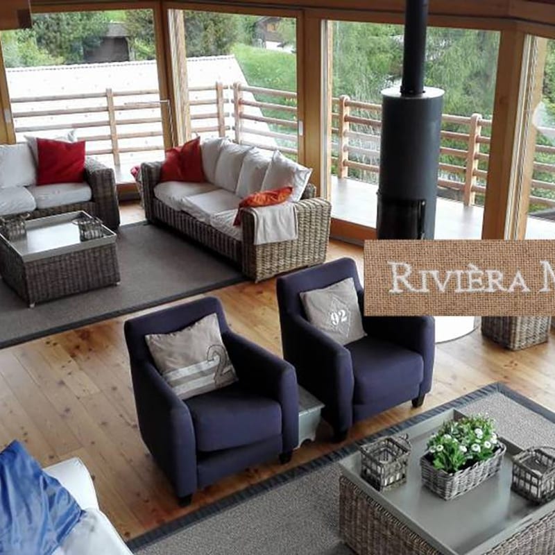 EdgarTown Grey RM23 - Naturel/Grijs sisal vloerkleed met donkergrijze band van Rivièra Maison