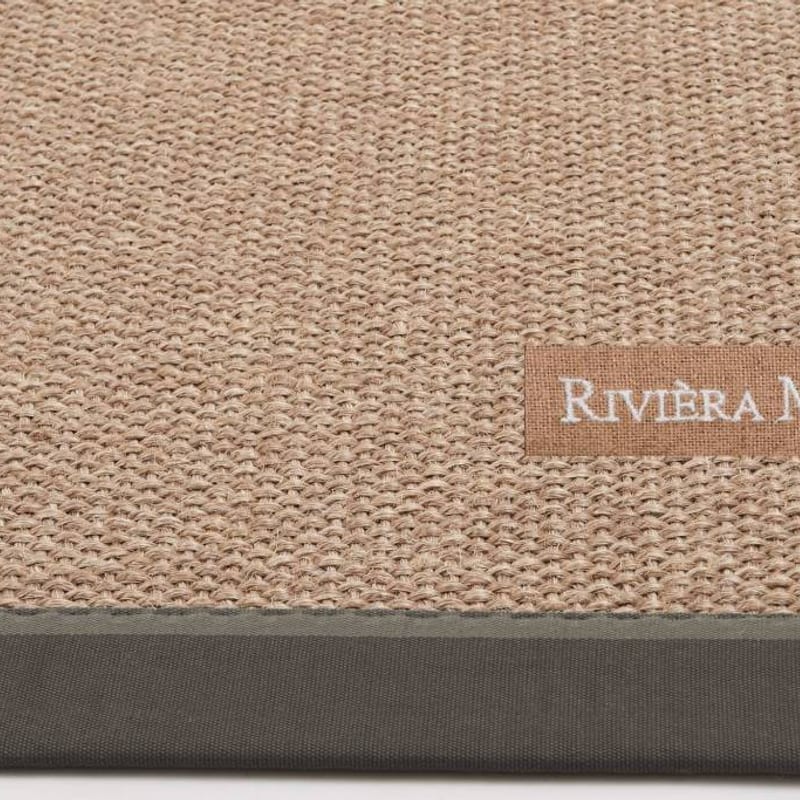 EdgarTown Grey RM23 - Naturel/Grijs sisal vloerkleed met donkergrijze band van Rivièra Maison