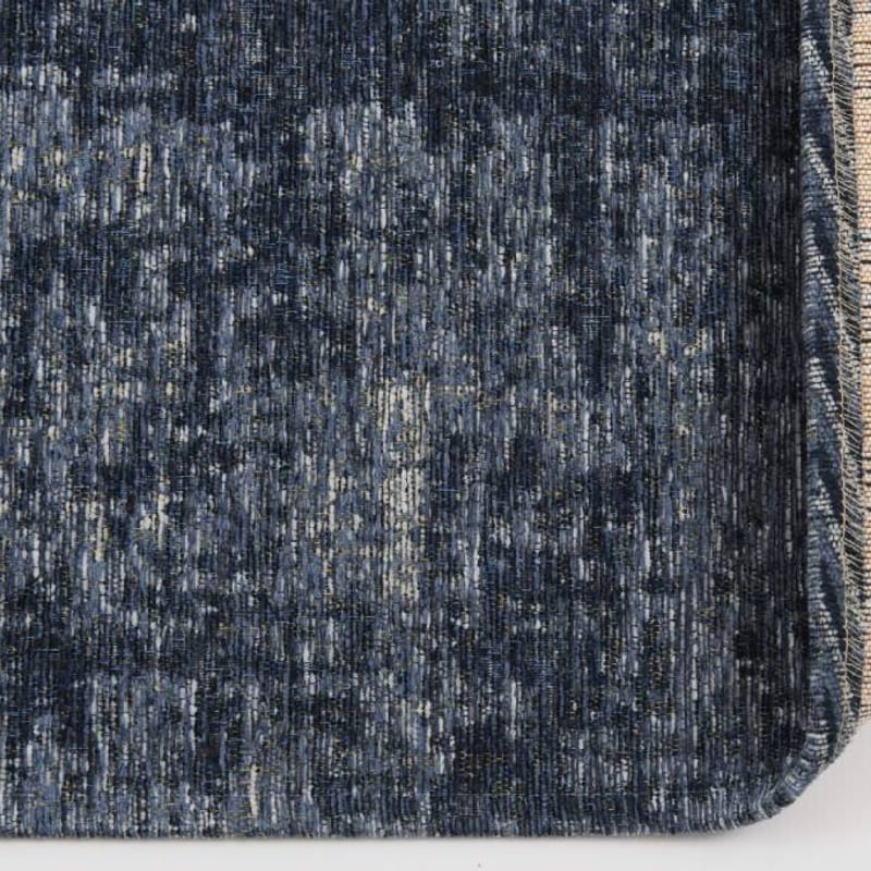 Réal 35 - Prachtig vintage vloerkleed met unieke Donkerblauwe garen