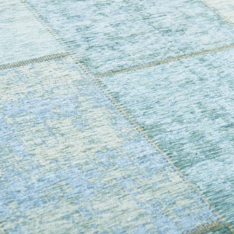 Enzo 33 - Prachtig vintage vloerkleed met Turquoise garen