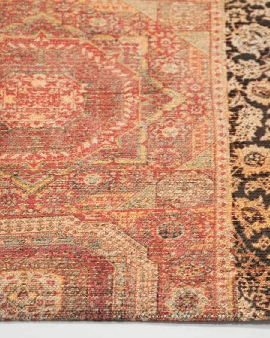 Barcelona 63 - Vintage vloerkleed in Oranje/Rode tinten