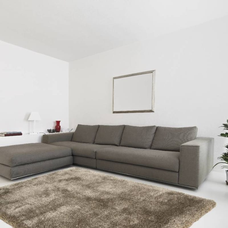 Ross 16 - Uniek hoogpolig vloerkleed in beige/grijze kleurensamenstelling